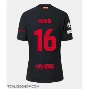 Barcelona Fermin Lopez #16 Seconda Maglia 2024-25 Manica Corta